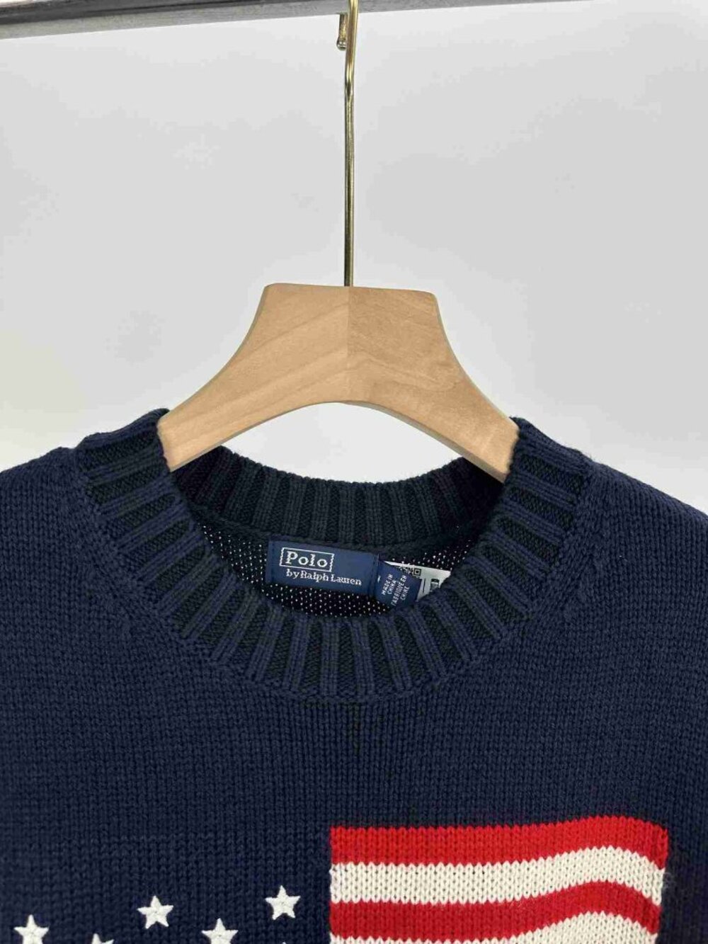 Ralph‑Lauren American Flag Cotton Knit Crewneck Vest Unisex - Picture 3 of 7